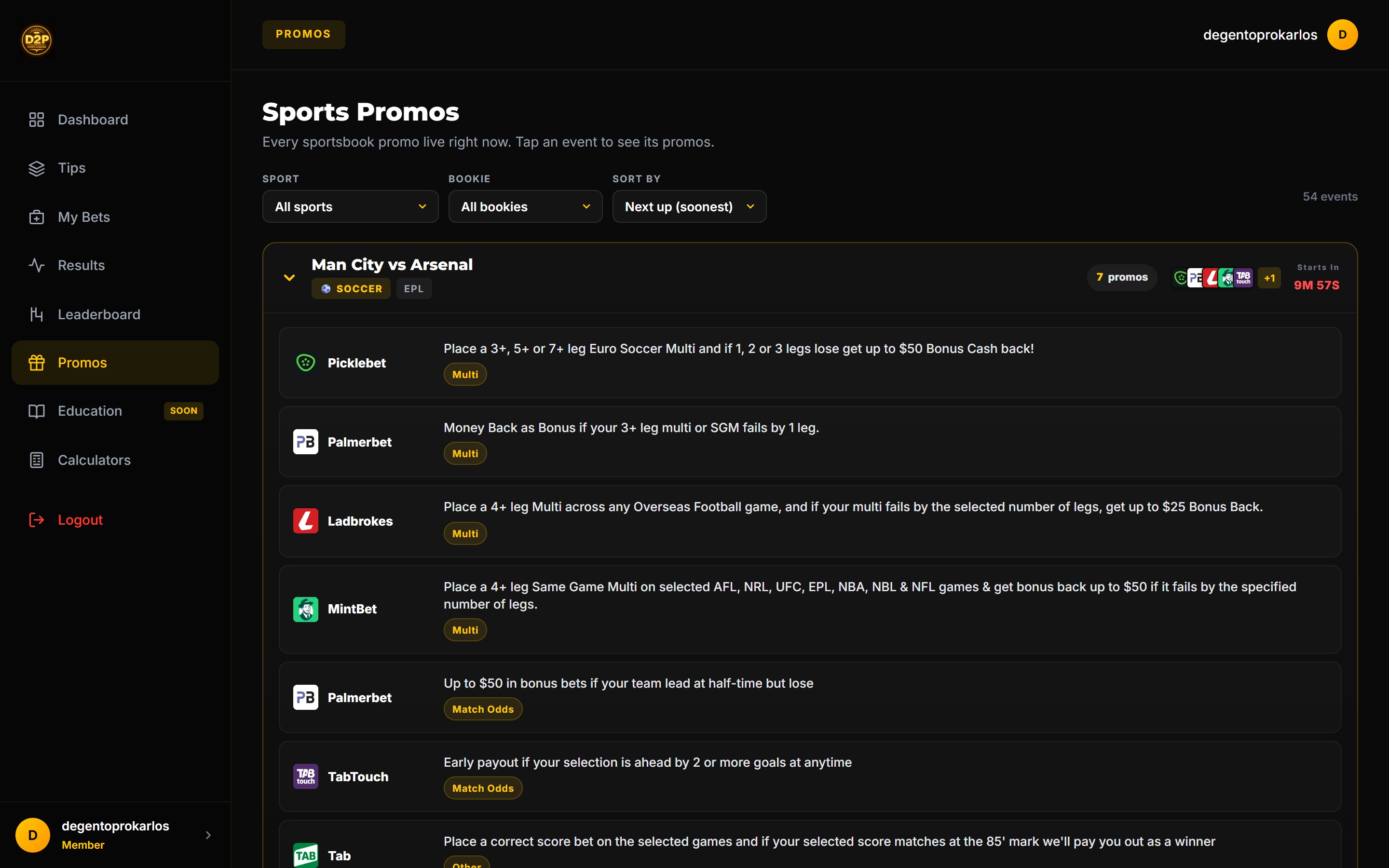 DegenToPro promos tracker