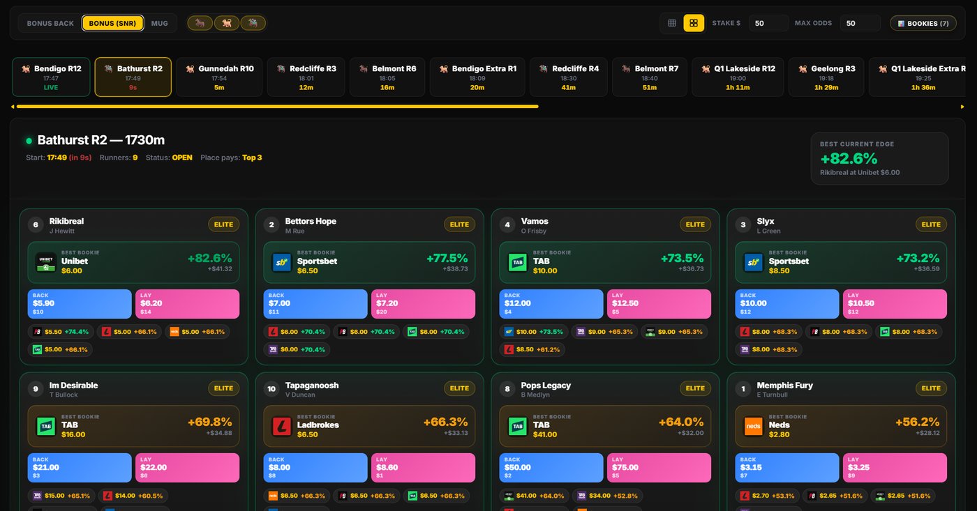 Racing Software tile view