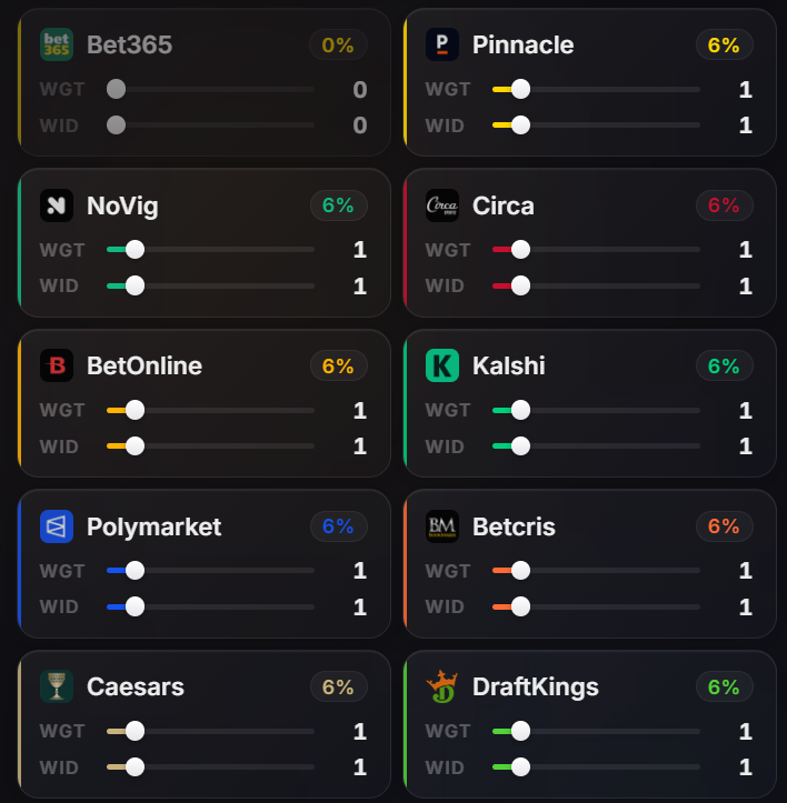 Per-book Weight and Width sliders