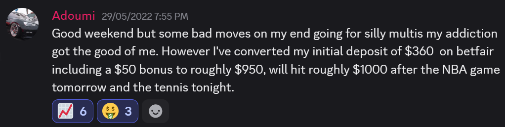 Verified DegenToPro member profit — posted in Discord