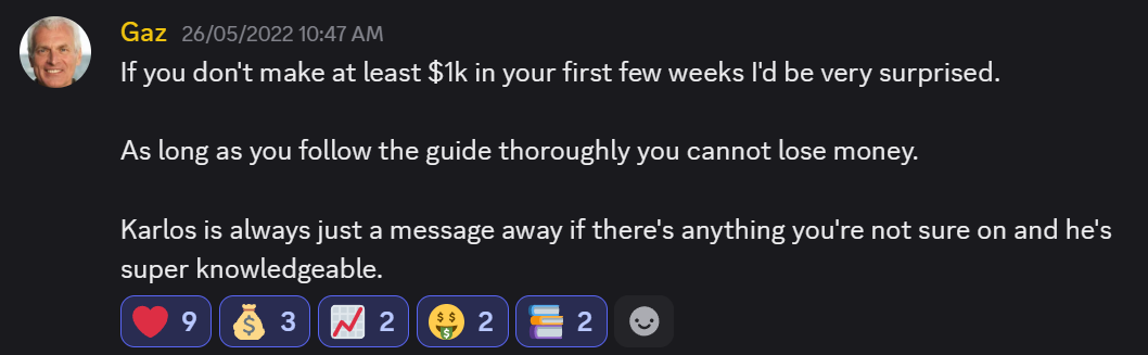 Verified DegenToPro member profit — posted in Discord