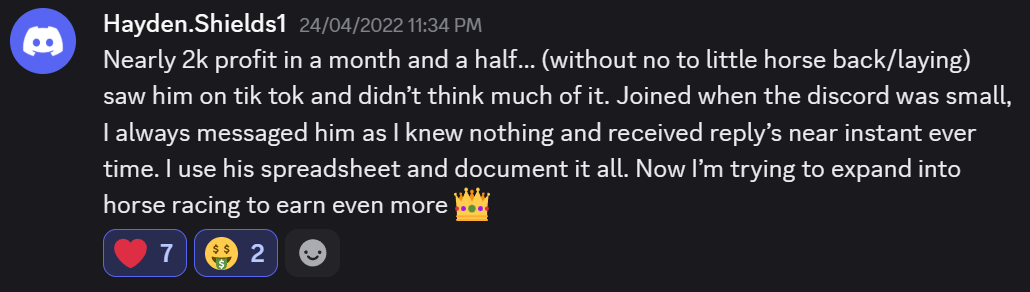 Verified DegenToPro member profit — posted in Discord