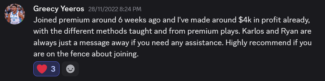 Verified DegenToPro member profit — posted in Discord