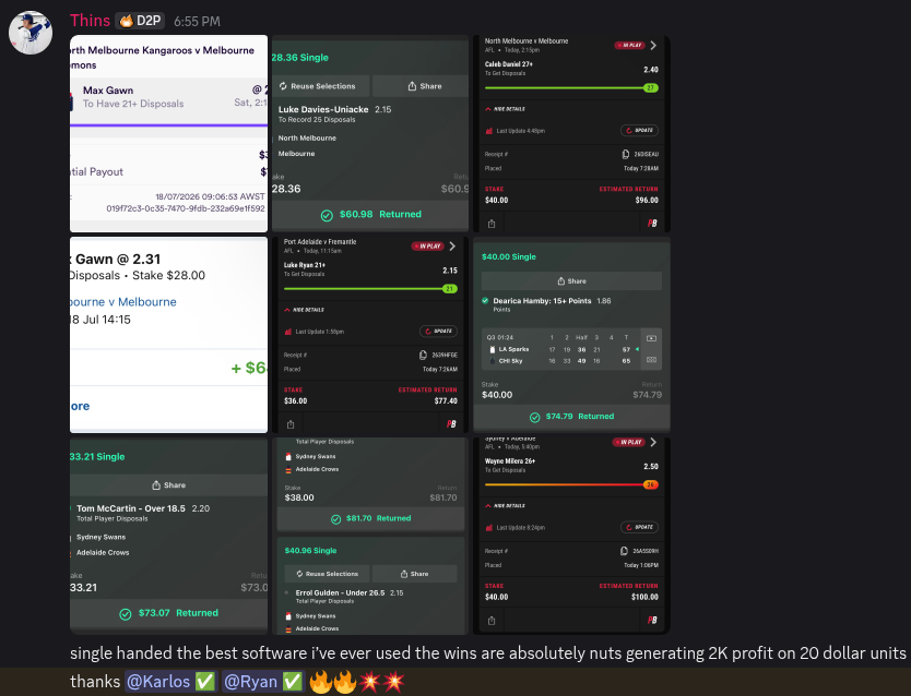 Member win posted in the DegenToPro Discord
