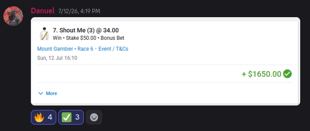 Member win posted in the DegenToPro Discord