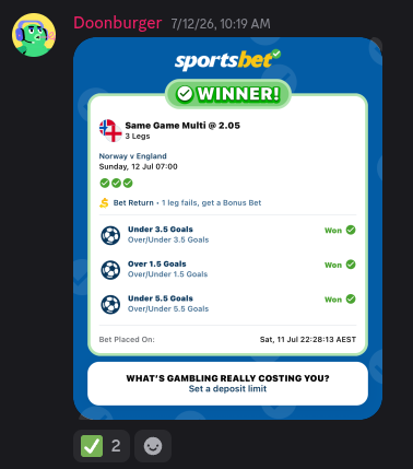 Member win posted in the DegenToPro Discord
